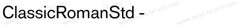 ClassicRomanStd 字体转换